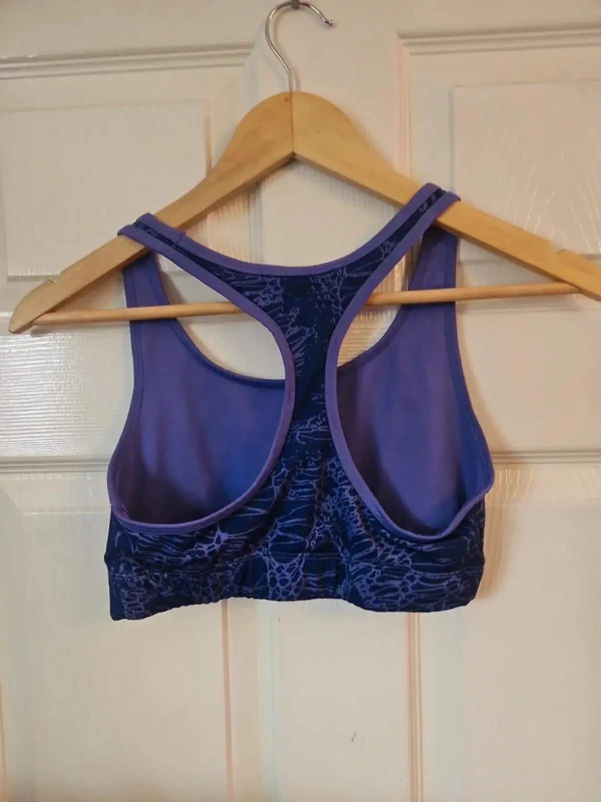 Champion Purple Patterned Sports Bra Abstract Gym Workout Fitness - Size S - Image 6