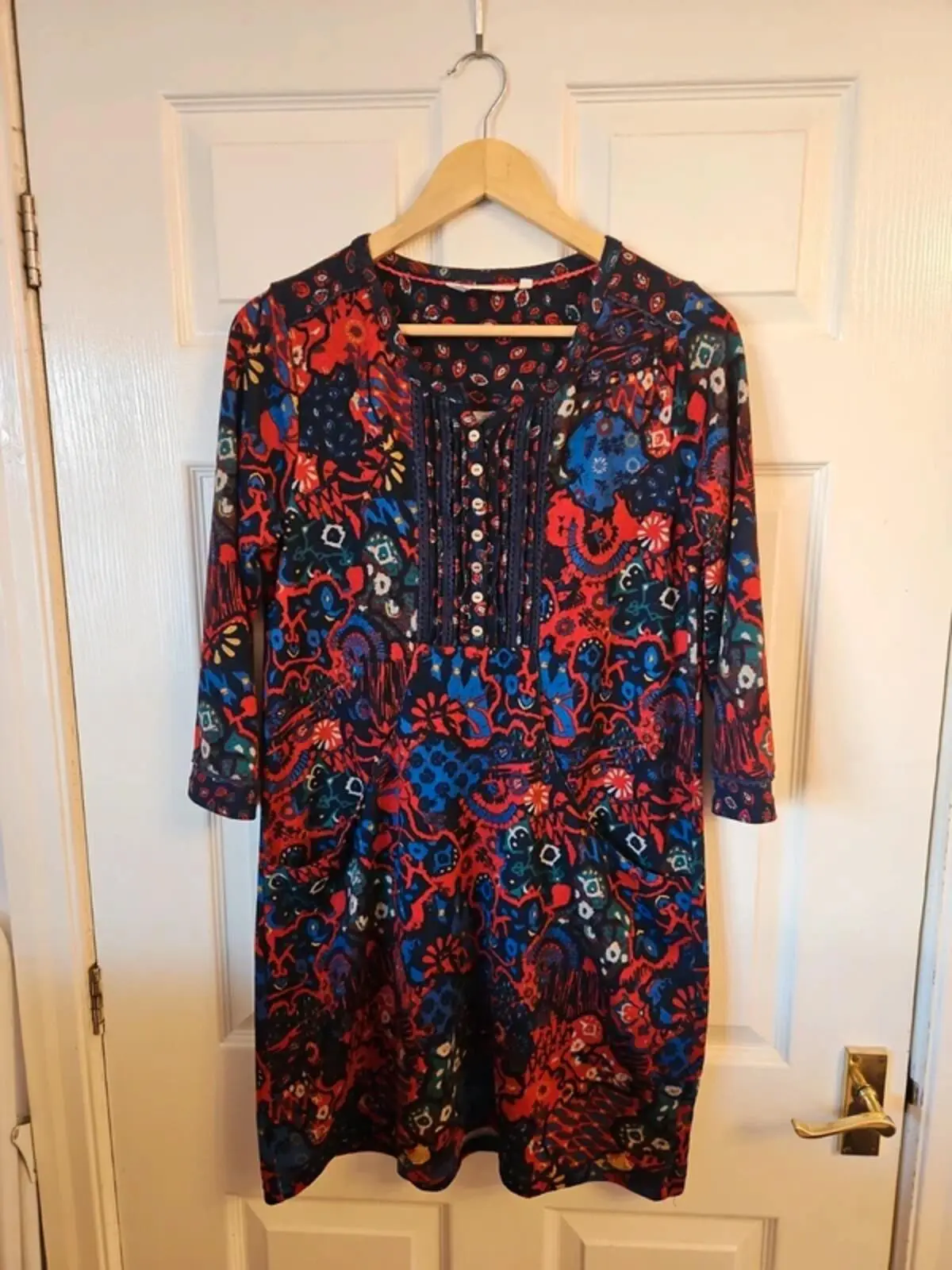 Country Rose Multi-Pattern Tunic Dress - Size 12 - Excellent Condition - Image 2