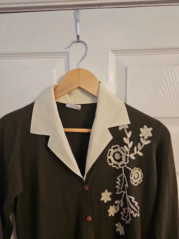 Country Casuals Jumper With Blouse Insert Size S - Image 3