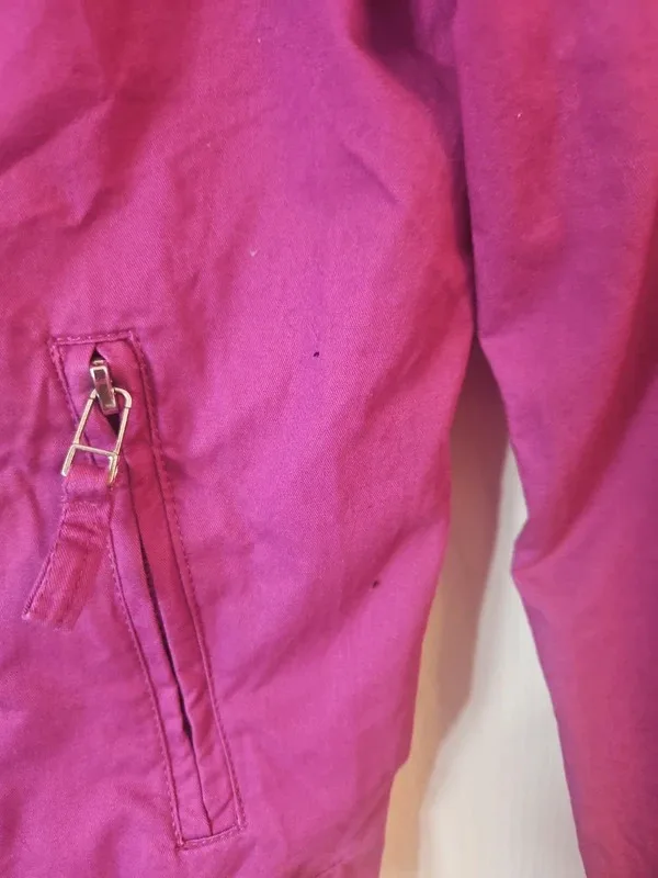 Purple Cotton Biker Jacket Size 12 Dunnes Stores - Image 7