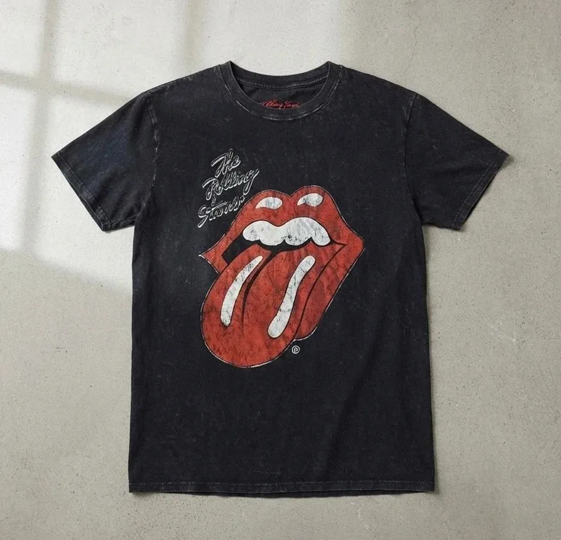 Dark Grey Rolling Stones Band T Shirt Size XXS