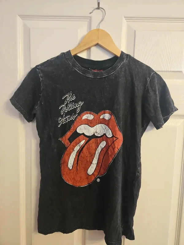Dark Grey Rolling Stones Band T Shirt Size XXS - Image 2