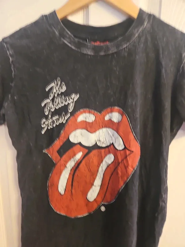 Dark Grey Rolling Stones Band T Shirt Size XXS - Image 4