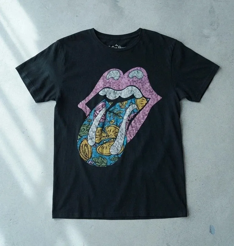 Black Rolling Stones Graphic T Shirt Size S M