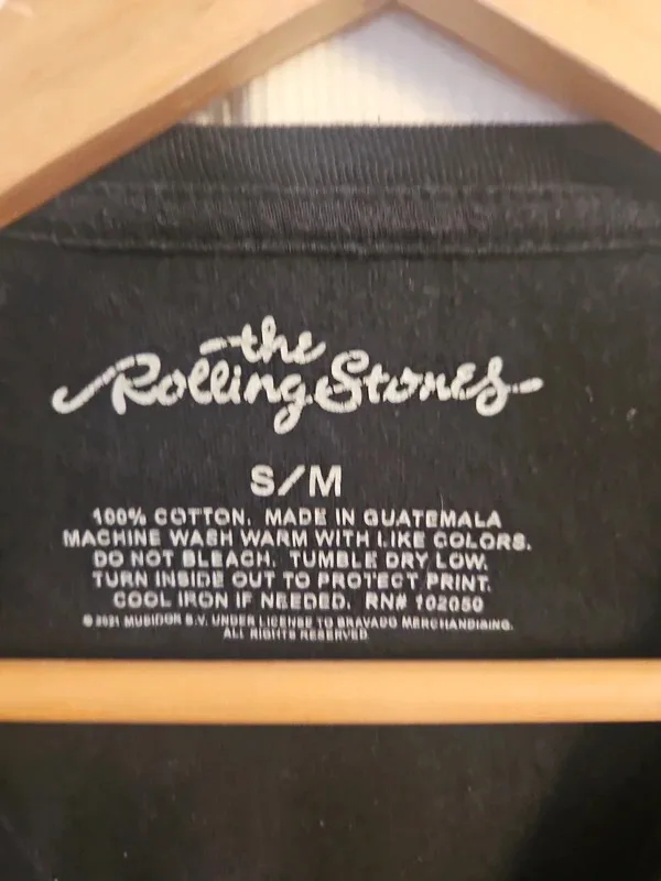 Black Rolling Stones Graphic T Shirt Size S M - Image 5
