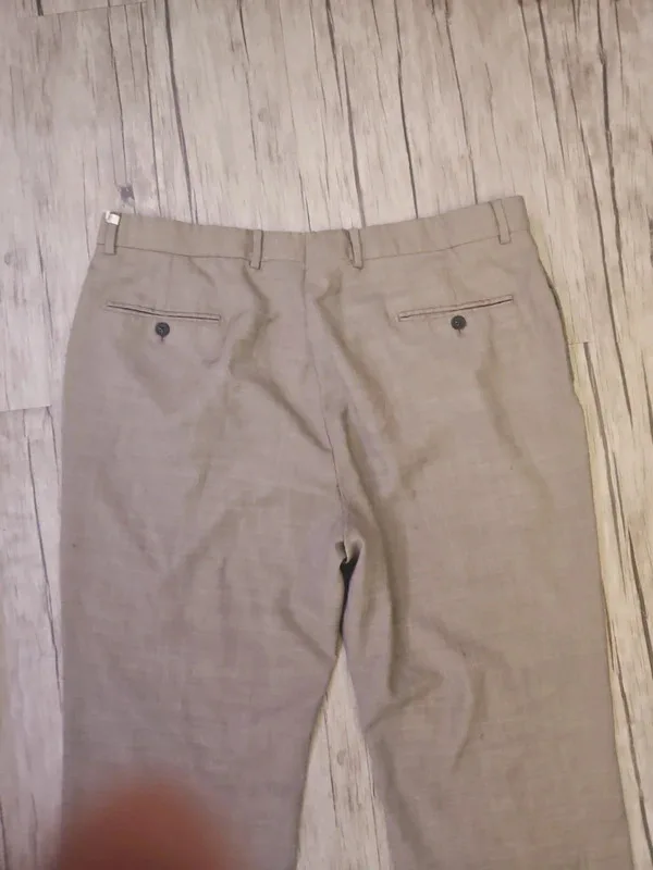 Tommy Hilfiger Brown 100% Wool Trousers 40" 29" - Image 6