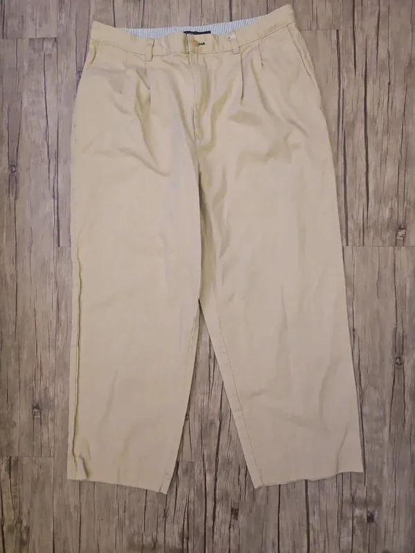Tommy Hilfiger Beige Trousers 36W 32L 100% Cotton