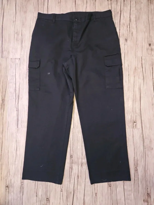 Dickies Cargo Trousers Black 40W 30L Workwear Combat
