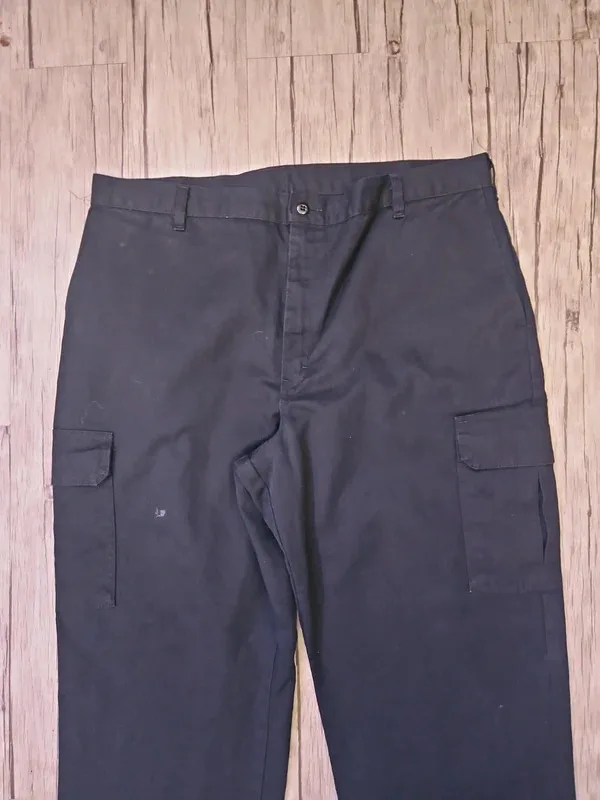 Dickies Cargo Trousers Black 40W 30L Workwear Combat - Image 2