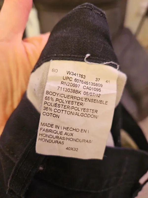 Dickies Cargo Trousers Black 40W 30L Workwear Combat - Image 8