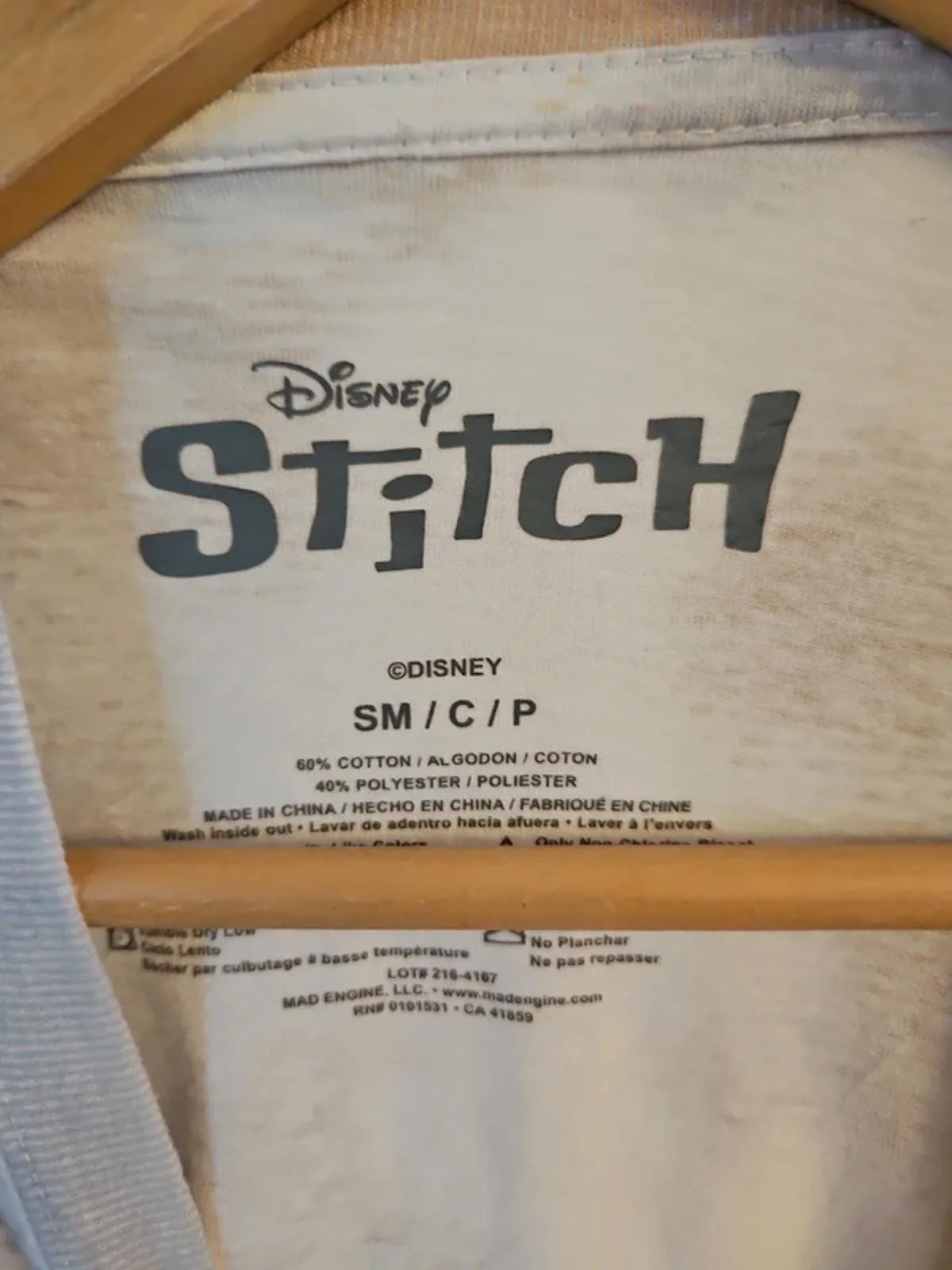 Disney Lilo And Stitch Tie Dye Long Sleeve Top Size S Smile Graphic Tee - Image 5