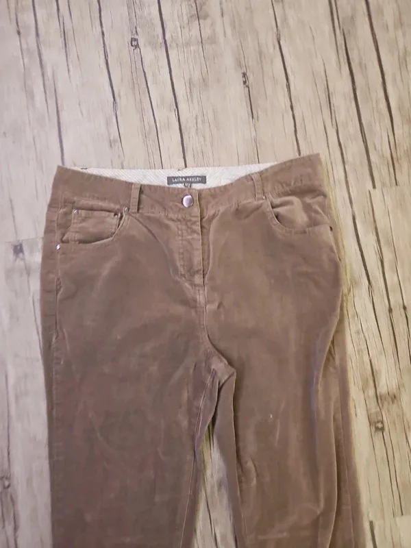 Laura Ashley Brown Trousers Uk 12 30 Waist Corduroy - Image 2