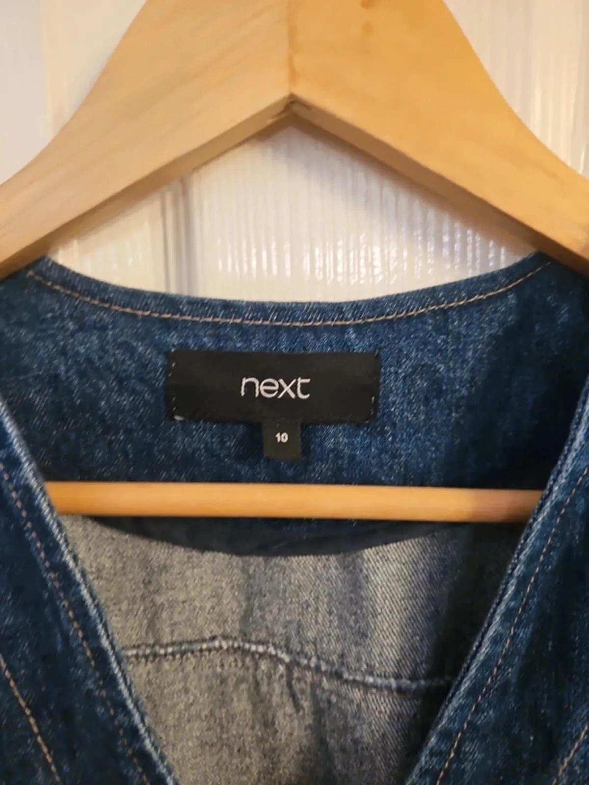 Next 100% Cotton Blue Denim Jumpsuit – Size 10 - Image 6