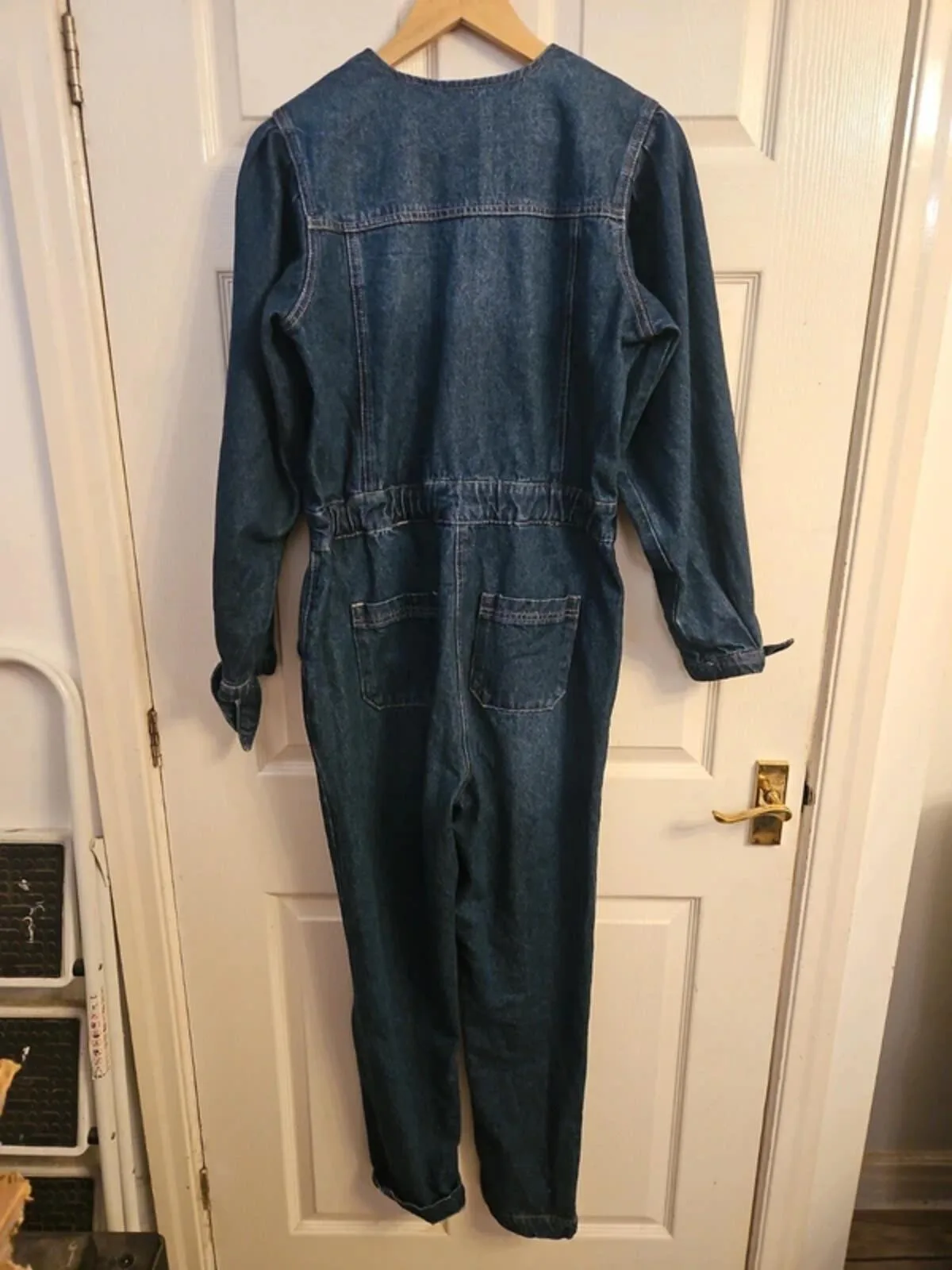 Next 100% Cotton Blue Denim Jumpsuit – Size 10 - Image 9