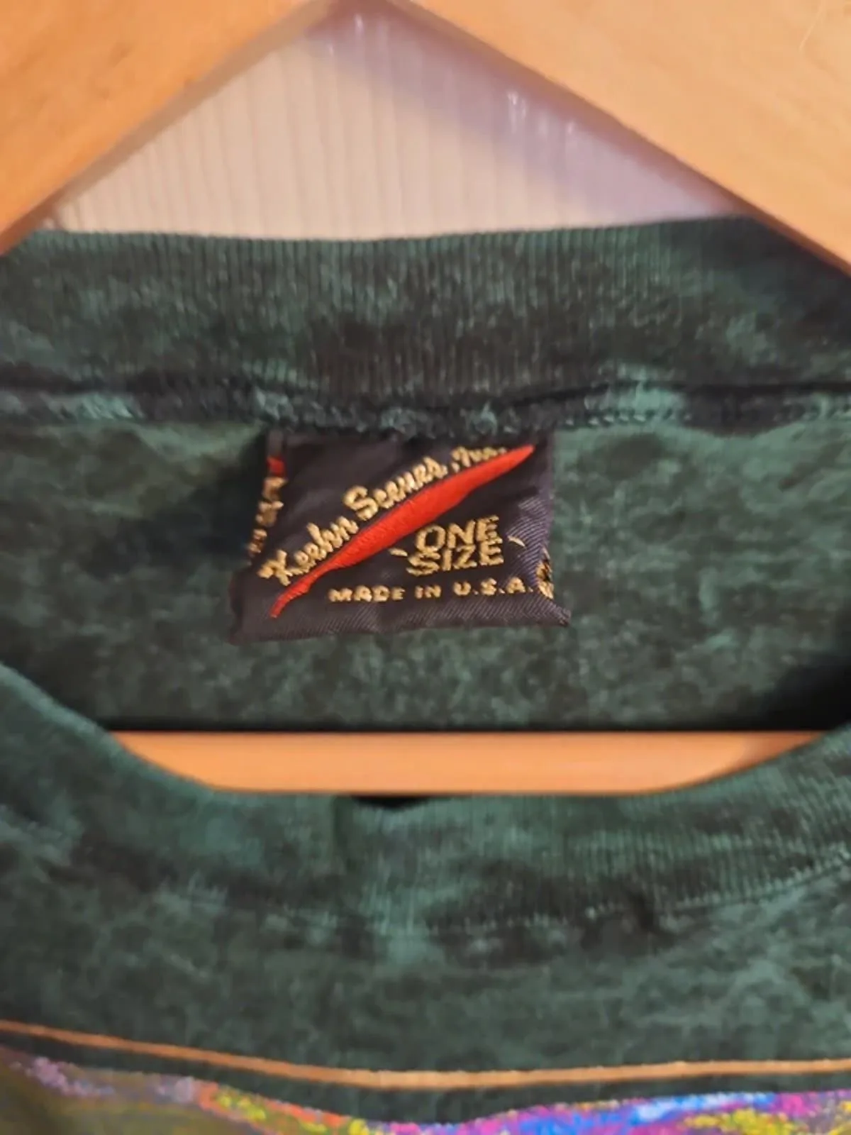 Vintage 90s Keehn Scenes "Royce Vineyards" AOP T-Shirt - Dark Green Acid Wash - Image 5