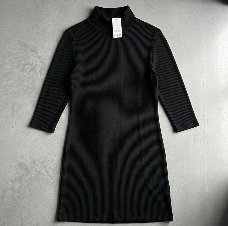 George Black Turtleneck Jumper Dress Size 18 NWT