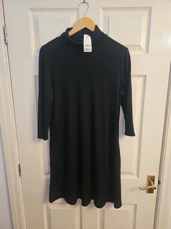 George Black Turtleneck Jumper Dress Size 18 NWT - Image 2