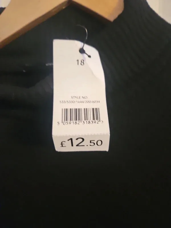 George Black Turtleneck Jumper Dress Size 18 NWT - Image 5