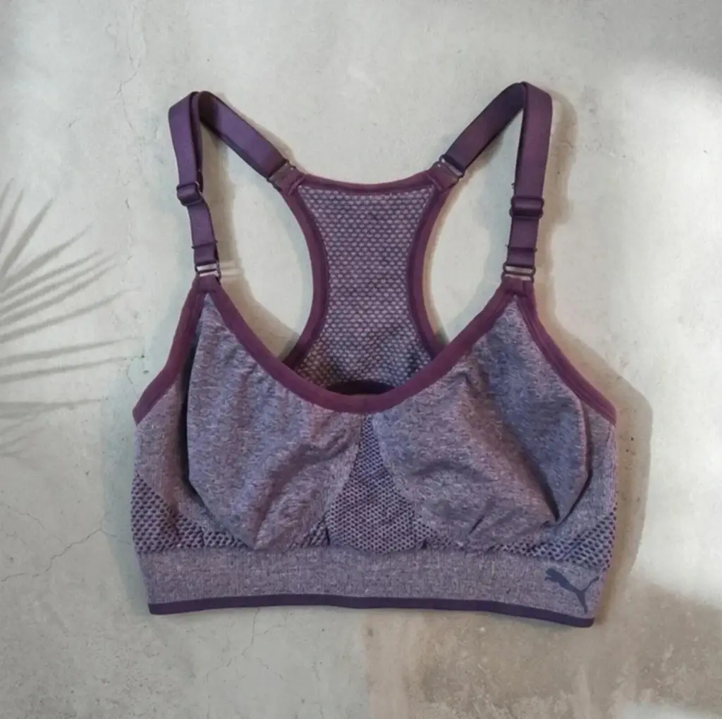 Puma Purple Marl Sports Bra Size XS