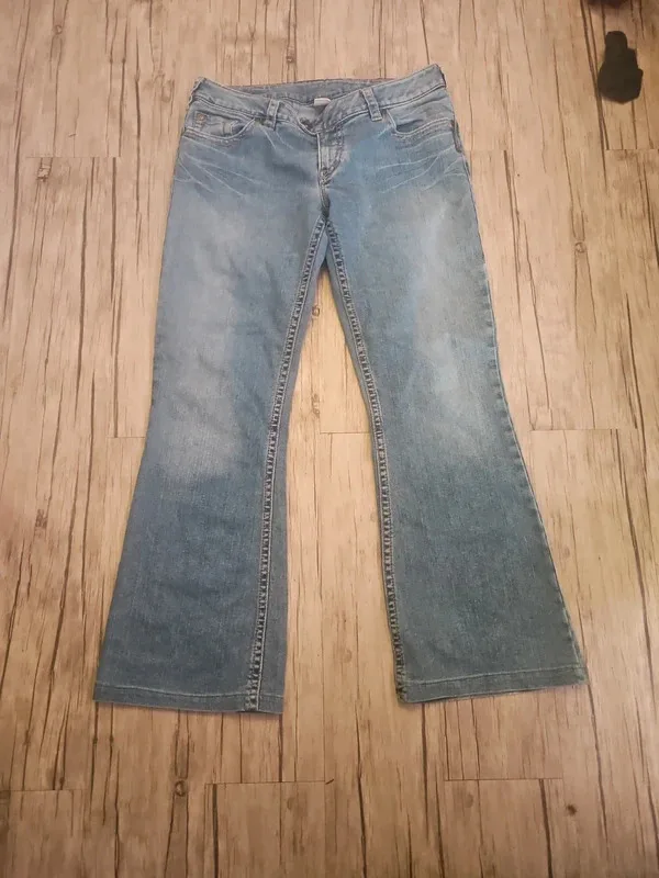 Silver Jeans Co Low Waisted Flared Jeans W33 L29 Y2K Blue Denim - Image 6