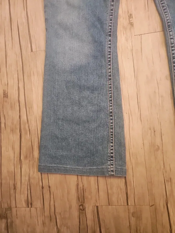Silver Jeans Co Low Waisted Flared Jeans W33 L29 Y2K Blue Denim - Image 7