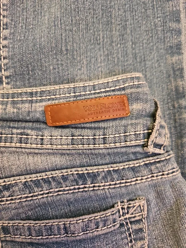 Wallflower Low Rise Flared Jeans Blue Denim Size 8 Small Y2K - Image 5