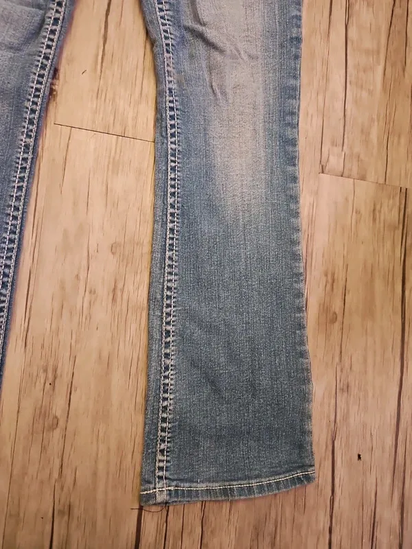 Wallflower Low Rise Flared Jeans Blue Denim Size 8 Small Y2K - Image 8