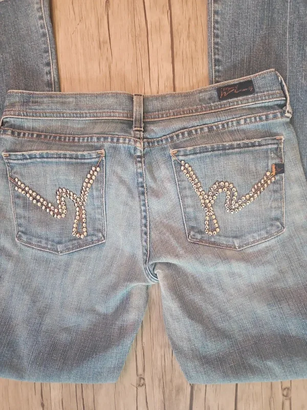 Citizens Of Humanity Rhinestone Flared Jeans Size 29 - Image 2