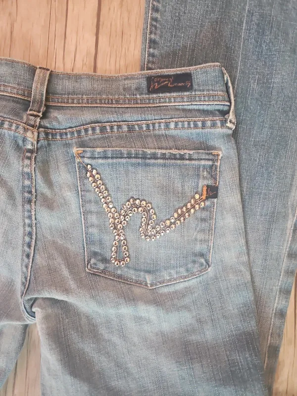 Citizens Of Humanity Rhinestone Flared Jeans Size 29 - Image 4