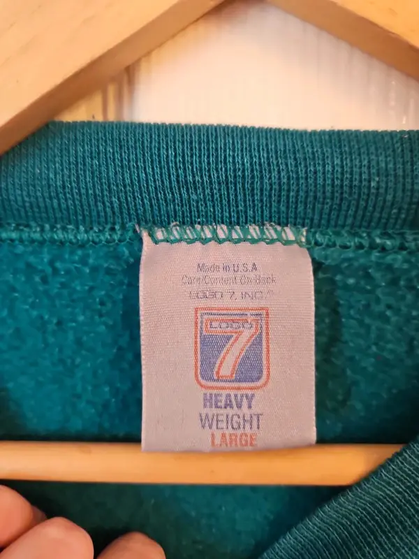 Vintage Logo 7 Miami Dolphins Heavyweight Sweatshirt L - Image 9