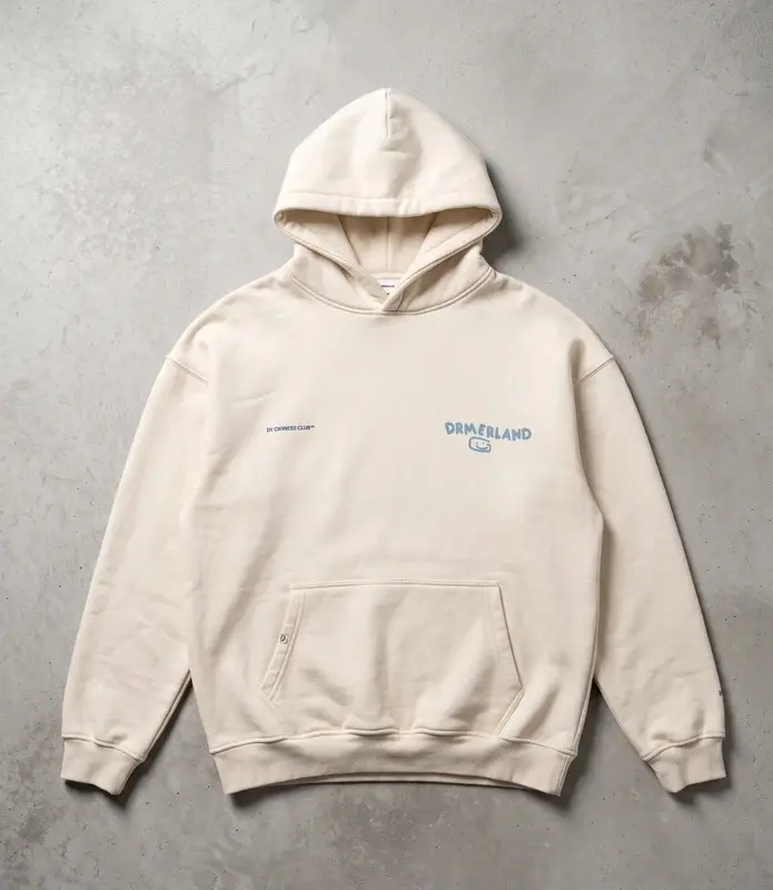 Drmrs Club Thanks For Being Here Cream Oversized Hoodie M