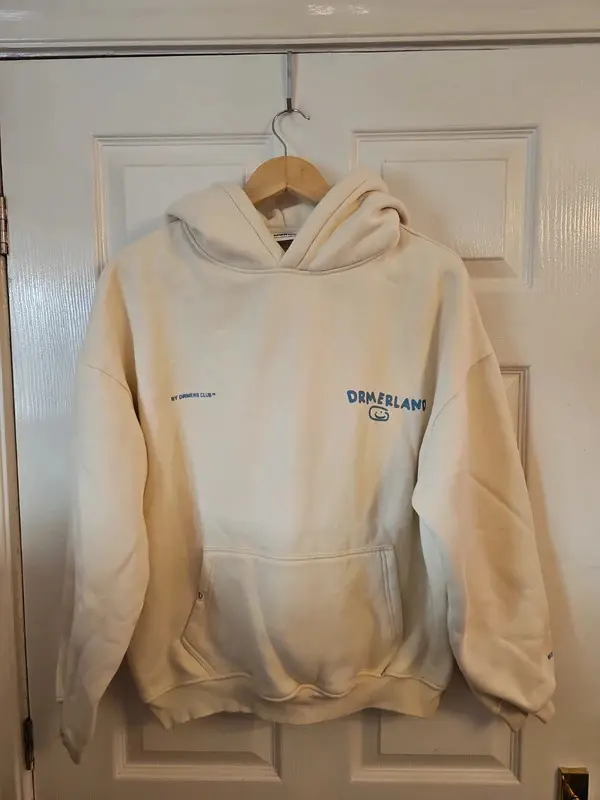 Drmrs Club Thanks For Being Here Cream Oversized Hoodie M - Image 2