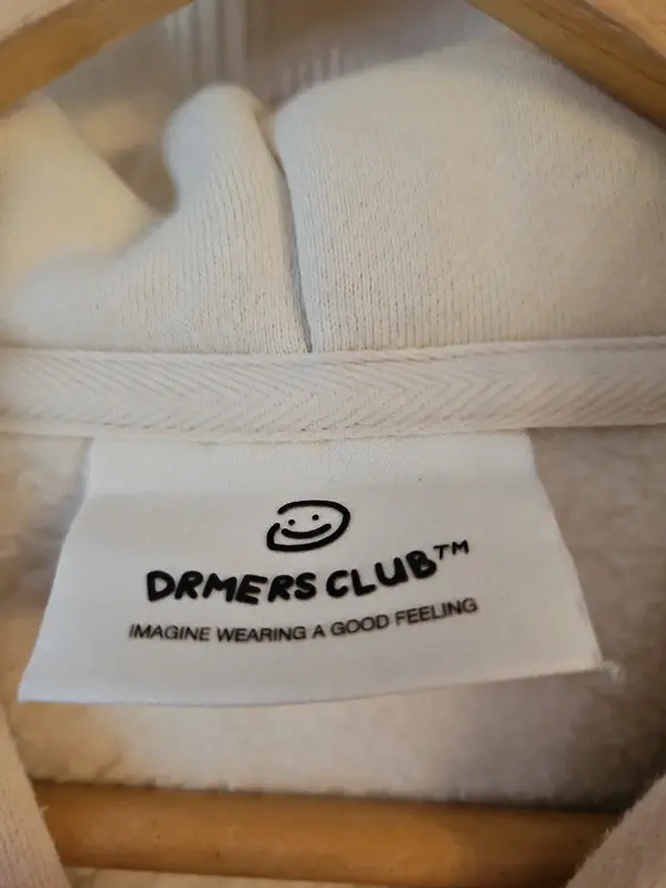 Drmrs Club Thanks For Being Here Cream Oversized Hoodie M - Image 7