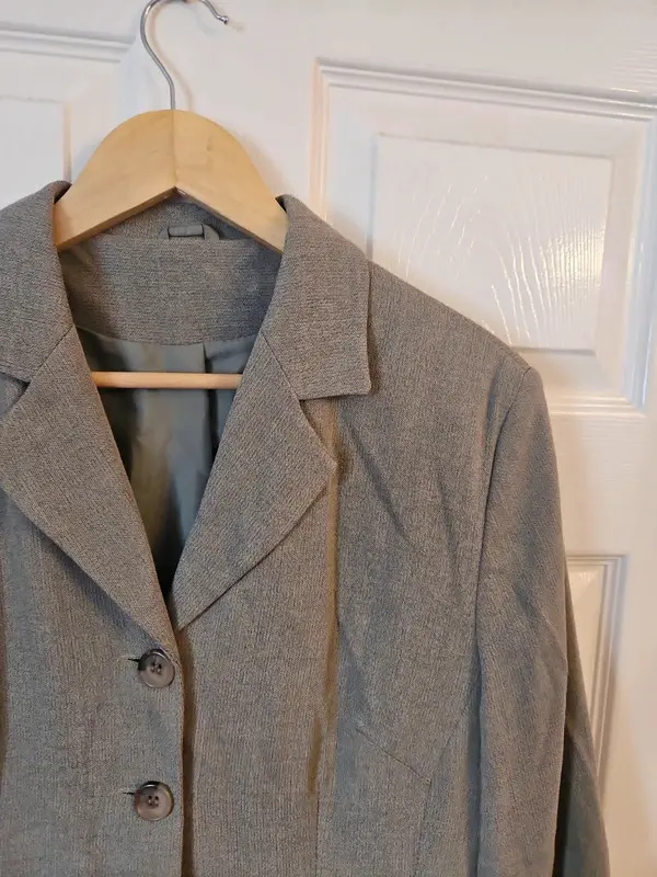 Vintage Style New Look Khaki Longline Blazer Jacket Size 16 - Image 6