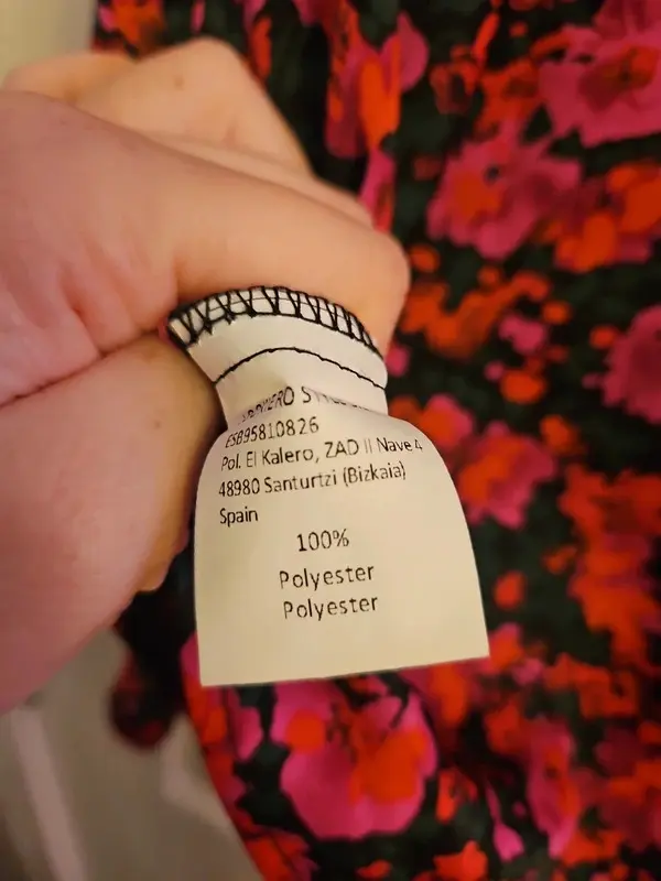The Bohck Floral Tie Front Blouse Pink Orange Black Bell Sleeve UK 16 - Image 9