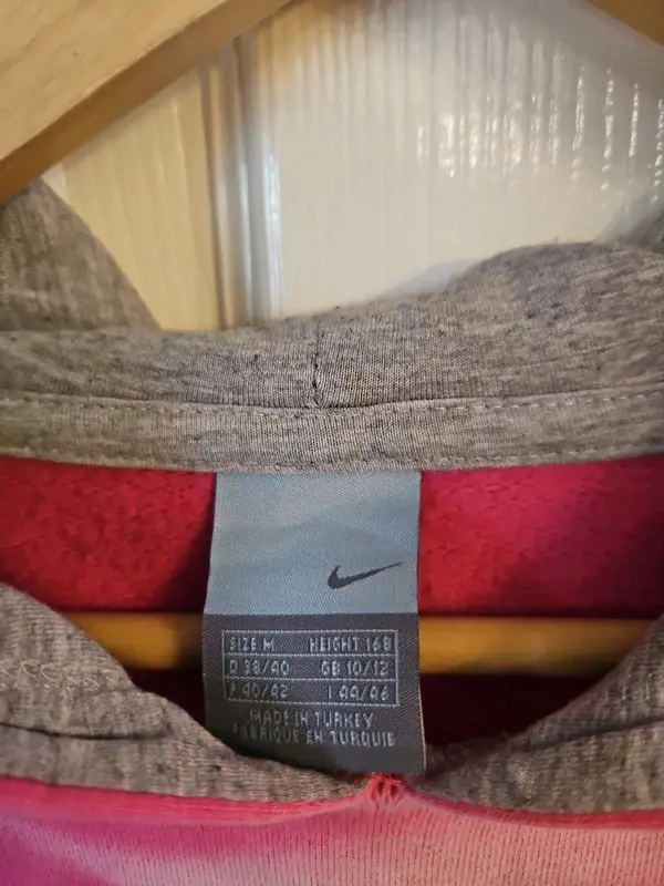 Vintage Nike Y2K Pink Tie-Dye Pullover Hoodie Size M - Image 5