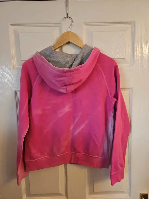 Vintage Nike Y2K Pink Tie-Dye Pullover Hoodie Size M - Image 6