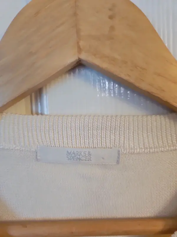 M&S Cream Fine Knit Cardigan with Cable Knit Detail - Image 5