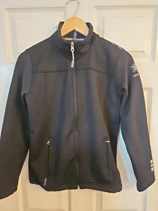 Elevate Womens Black Soft Shell Jacket Fleece Lined Snowflake S/P - Image 4