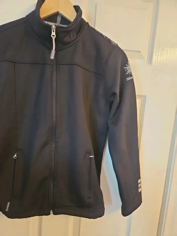 Elevate Womens Black Soft Shell Jacket Fleece Lined Snowflake S/P - Image 6