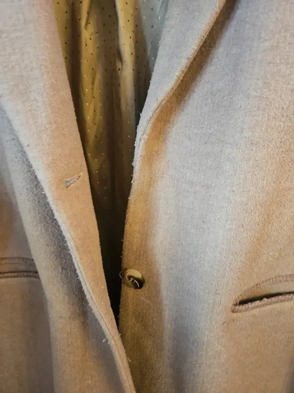 VILA Brown Camel Wool Blend Longline Overcoat UK 12 - Image 9