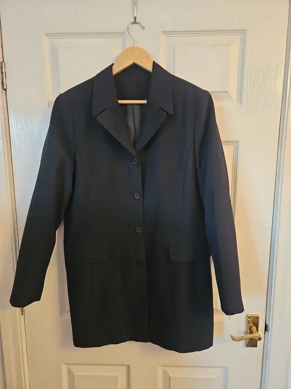 New Look Black Longline Tailored Blazer Jacket Size 18 Old Label - Image 2