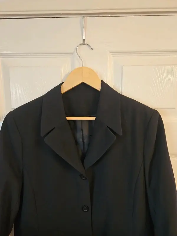 New Look Black Longline Tailored Blazer Jacket Size 18 Old Label - Image 3