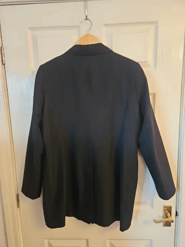 New Look Black Longline Tailored Blazer Jacket Size 18 Old Label - Image 5