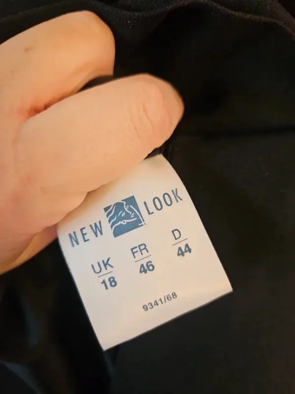 New Look Black Longline Tailored Blazer Jacket Size 18 Old Label - Image 7