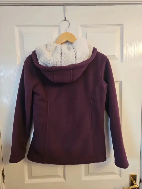 Peter Storm Womens Purple Fleece Lined Hooded Jacket Size 8 - Image 6