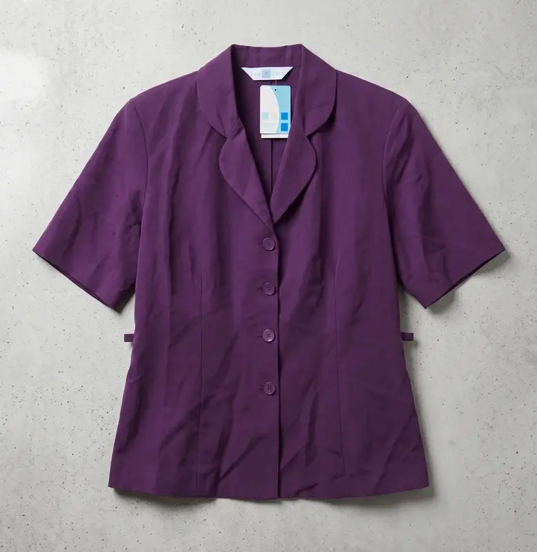 New Look Purple Short Sleeve Tailored Blazer Jacket Size 16 NWT