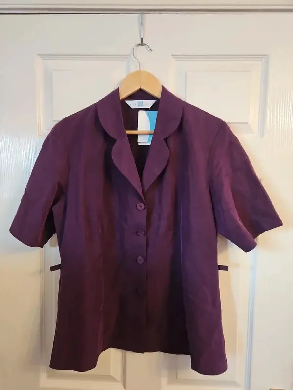 New Look Purple Short Sleeve Tailored Blazer Jacket Size 16 NWT - Image 2