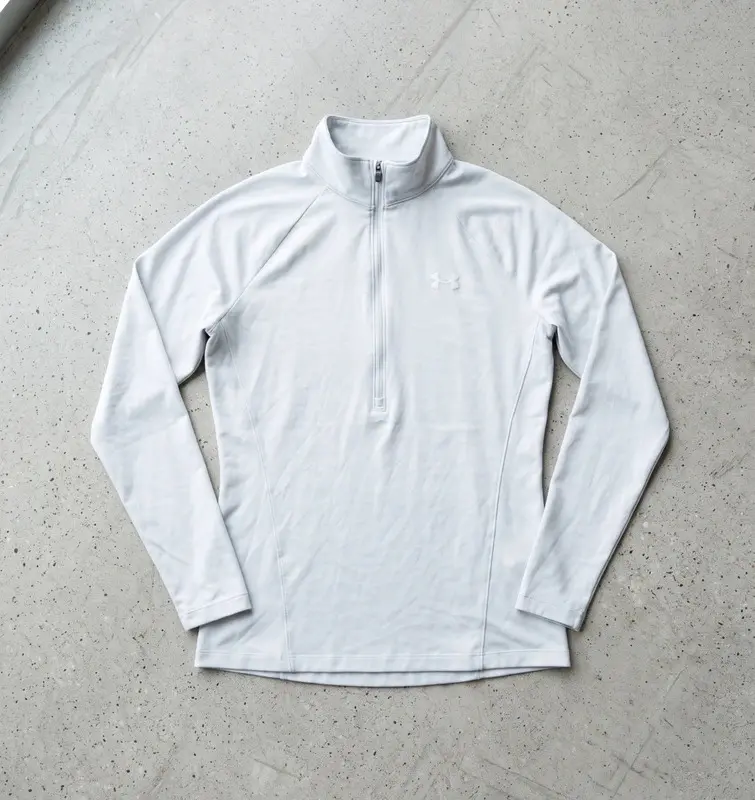 Under Armour HeatGear Grey 1/4 Zip Running Gym Top Size S