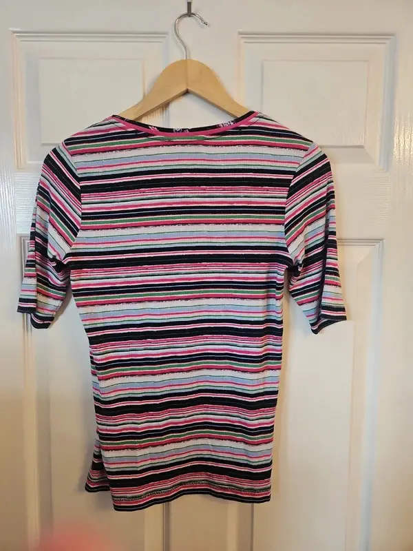 Betty Barclay Collection Floral Striped Top T-Shirt Best Fit - UK 10-12 - Image 6